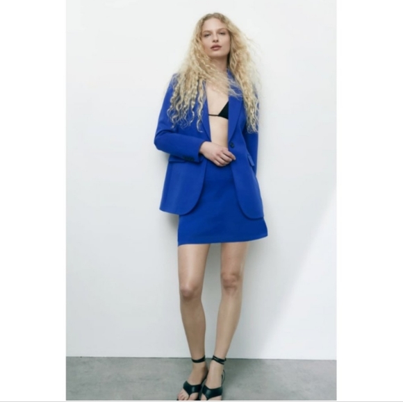 Zara 2 pcs Fitted blazer with pocket + Skirt - Picture 3 of 14